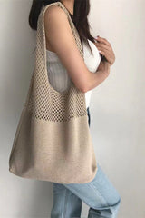 Knit Design Shoulder Bag