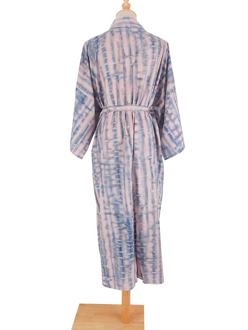 Robe longue kimono en rayonne à imprimé tie-dye de différentes couleurs