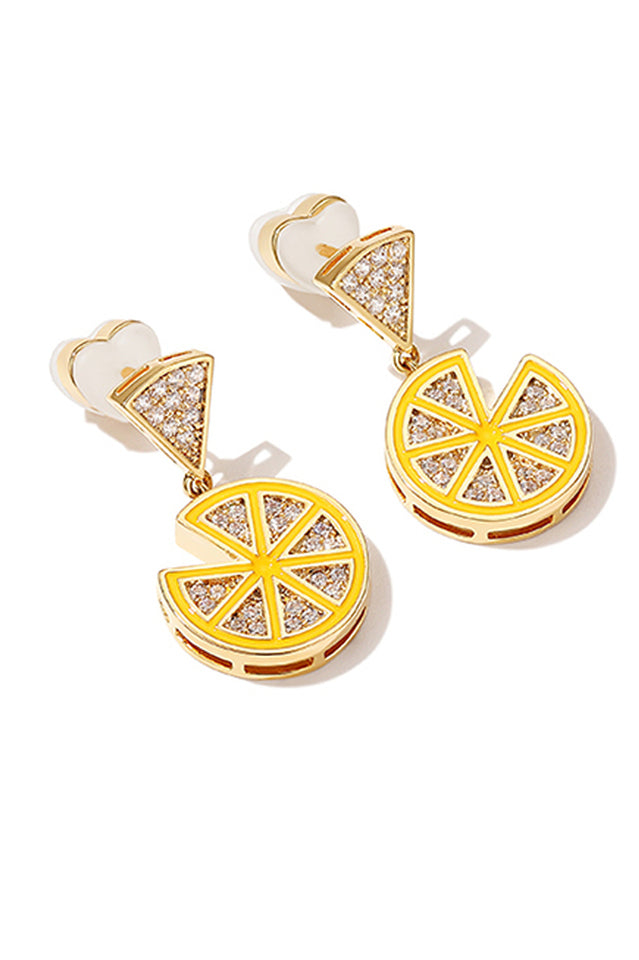 Lemon Slice Pendent Earrings
