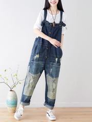 Salopette en jean d'inspiration vintage pour femme