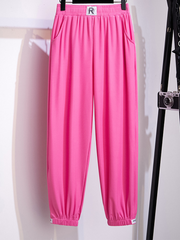 ice silk loose large size leggings trouser pants