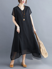 Just My Size V-neck A-line Dress