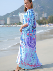 Never Look Back – Wunderschönes Kaftan-Kleid mit Rundhalsausschnitt