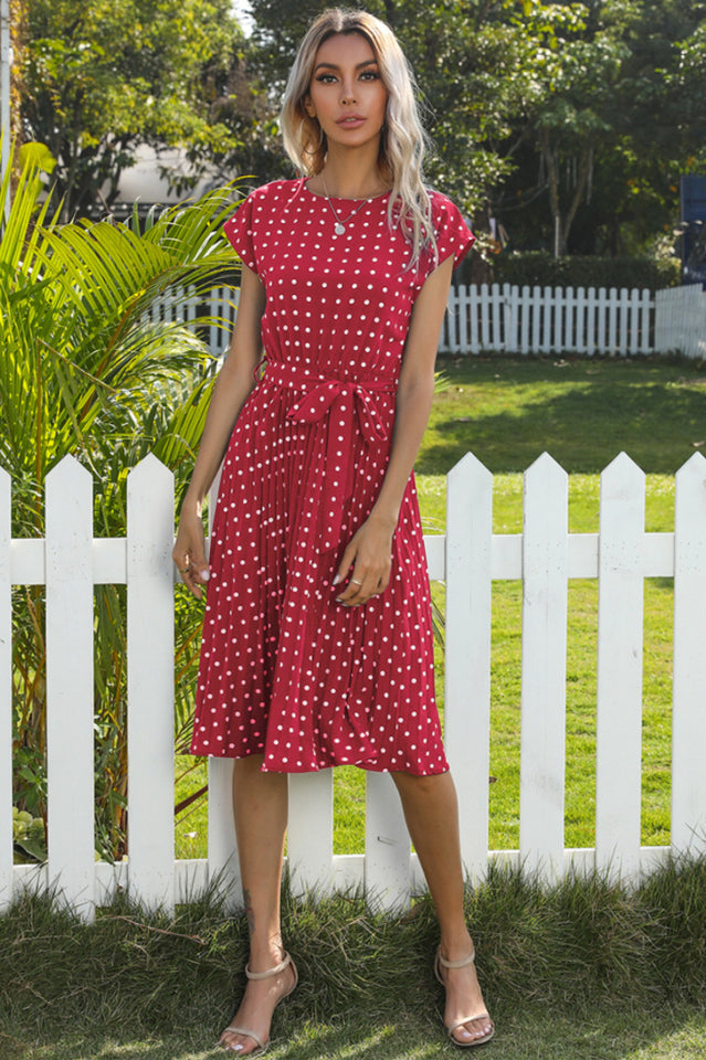 Elegant Polka Dot Boho Dress