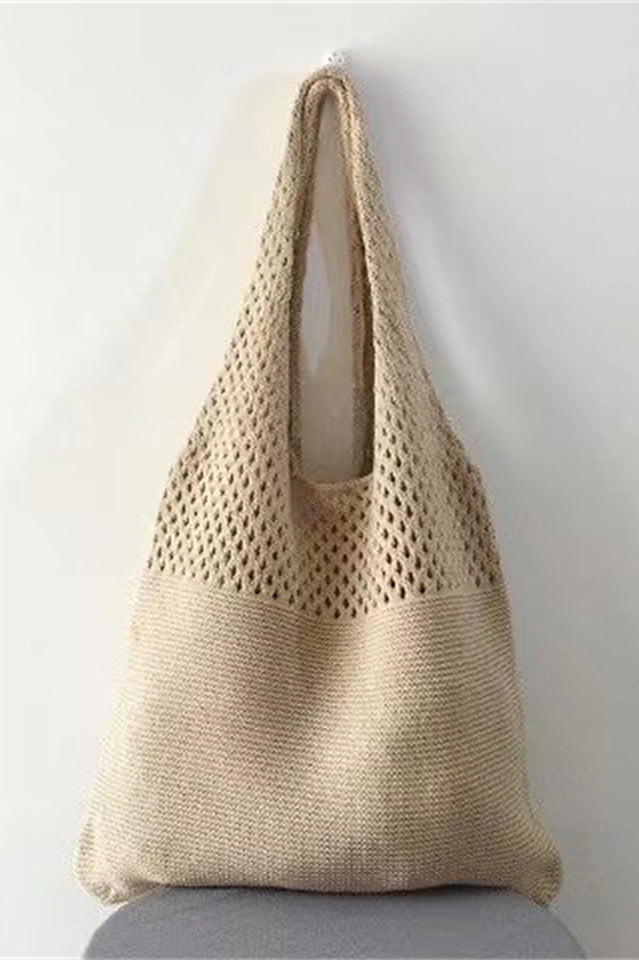 Knit Design Shoulder Bag