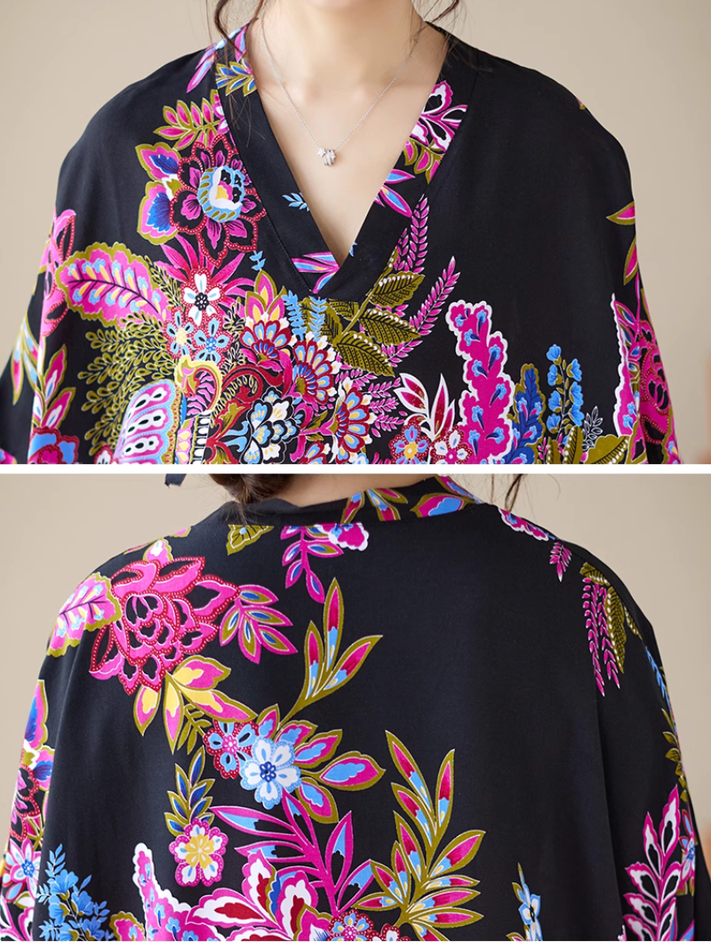 Feel My Love Casual Pattern Kaftan Dress