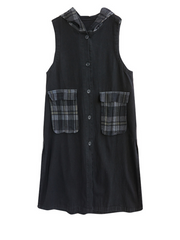 Champion Denim Plaid Hooded Dress