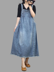 Close Your Eyes Denim High Waist Jumpsuit