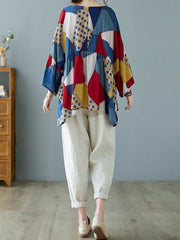 Cotton Multicolor Printed Top