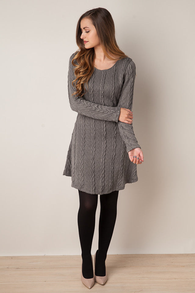 Plus Size Casual S-3XL Sweater Dress