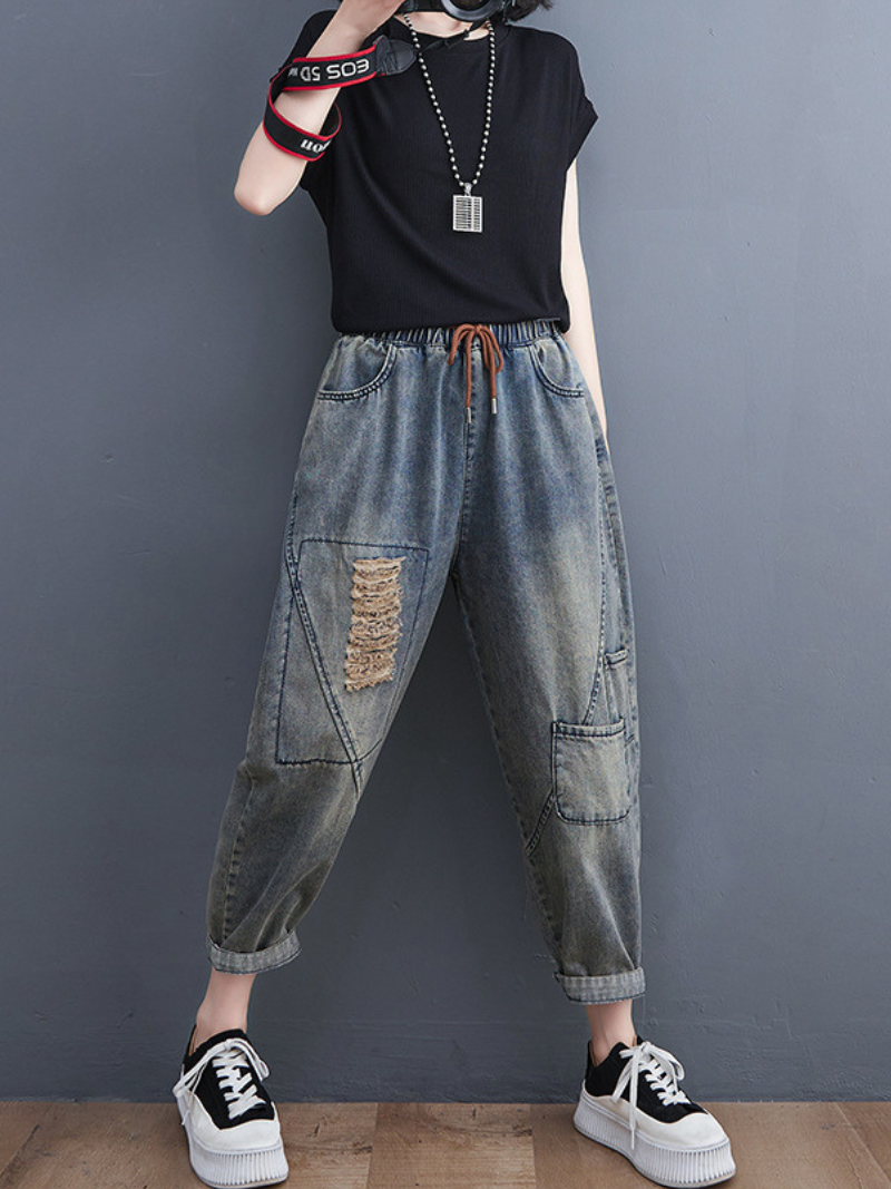 Pantalon taille haute en denim A Beautiful Soul