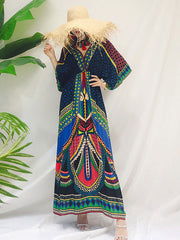 Tara Lee Retro Style Loose Bohemian Maxi Dress