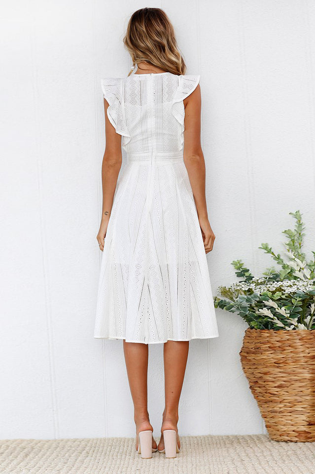 Elegant A Line Midi Dress