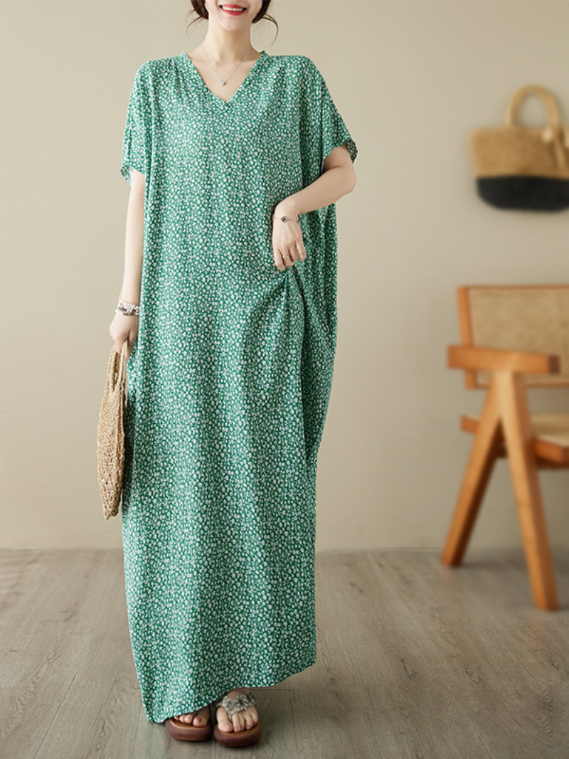 The Lost Heart Cotton V-neck Kaftan Dress