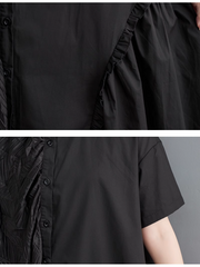 Giving Love – Gerüschtes A-Linien-Hemdkleid