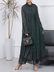 Women  Stylish Long Sleeves Maxi Dress