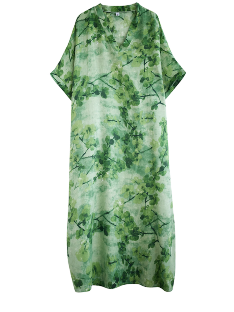 Ocean Oasis Cool Loose Kaftan Dress