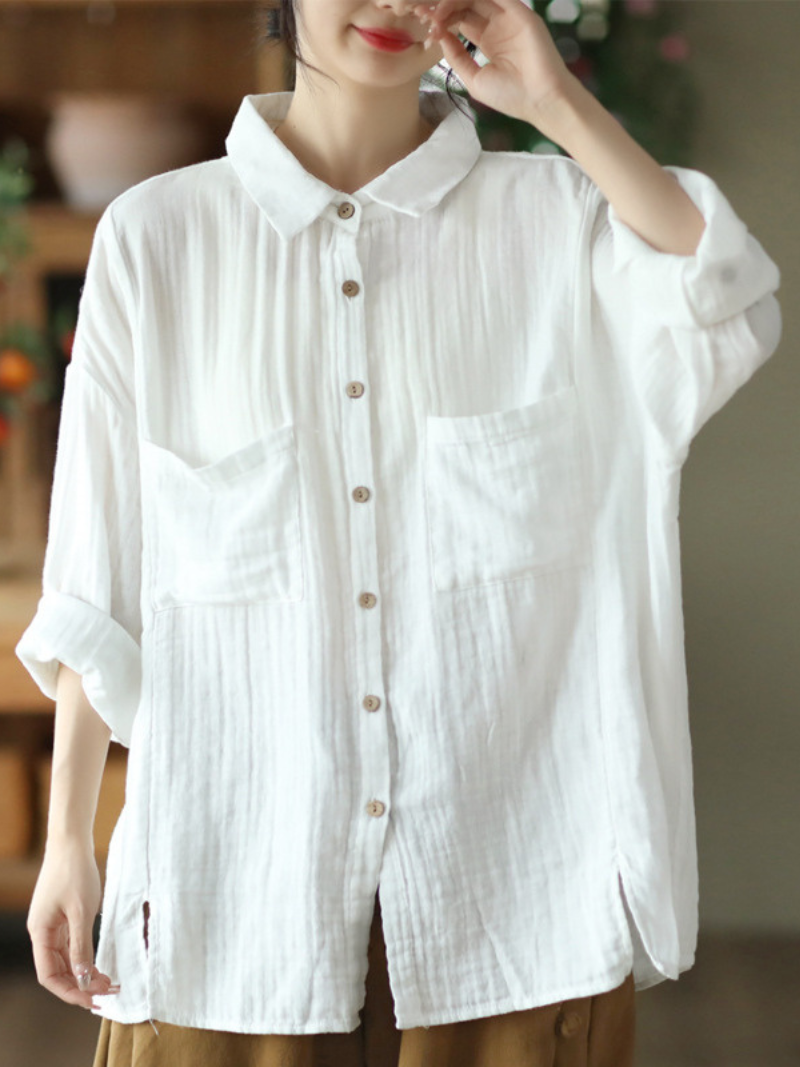 Cotton Loose Long Sleeves Shirt