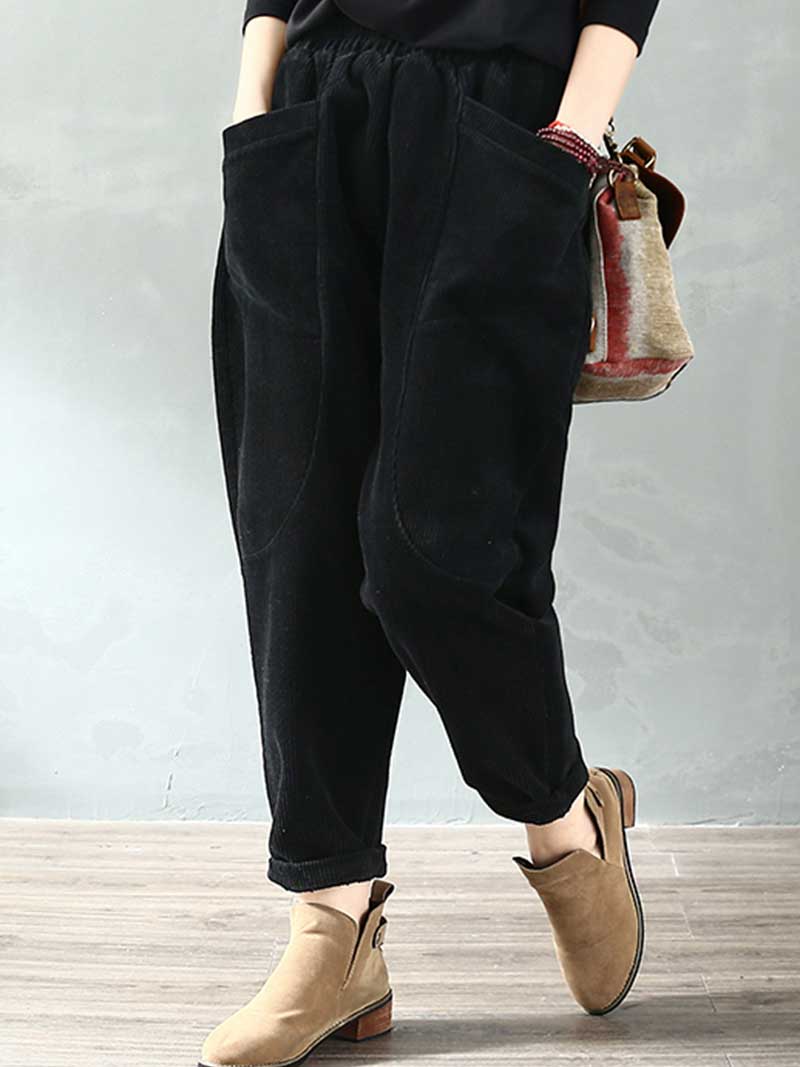 Colorful Choice Elastic Waist Retro Pant