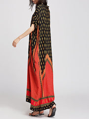 Maxikleid mit Tribal-Art-Motiv