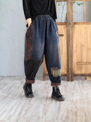 Pantalon en denim taille moyenne Stay Happy