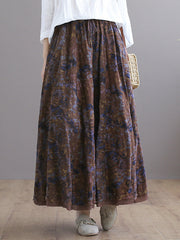 Double Layers Floral Printing Skirt