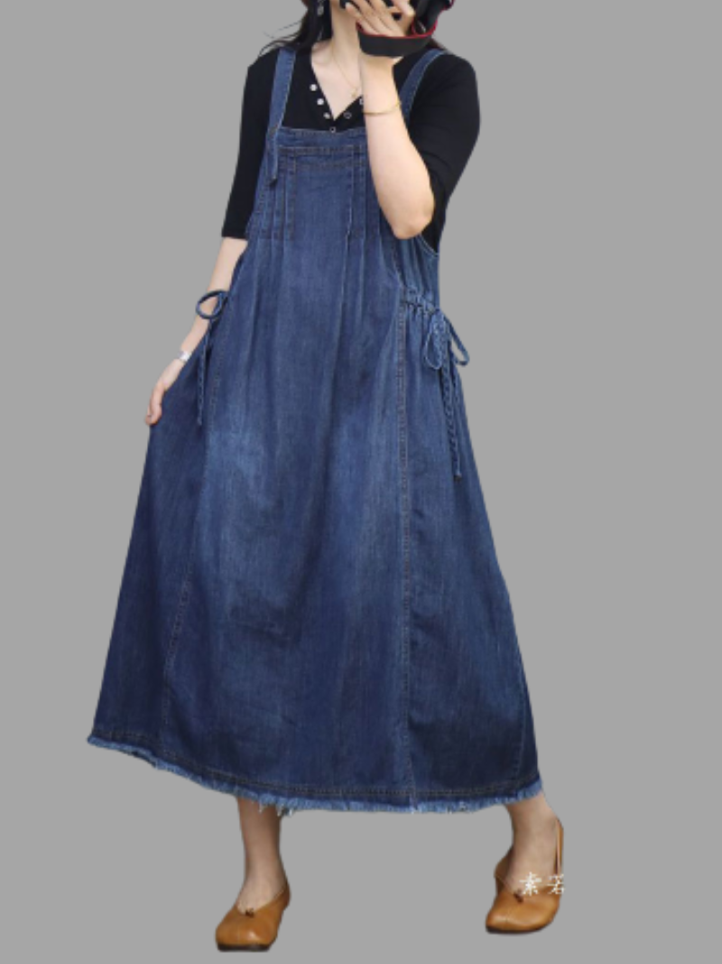 Close Your Eyes Denim High Waist Jumpsuit