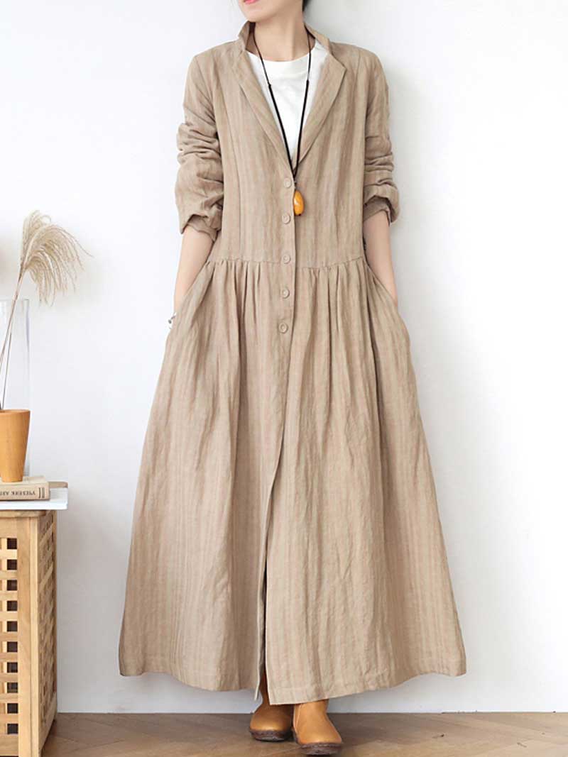 Back Your Soul Linen Coat