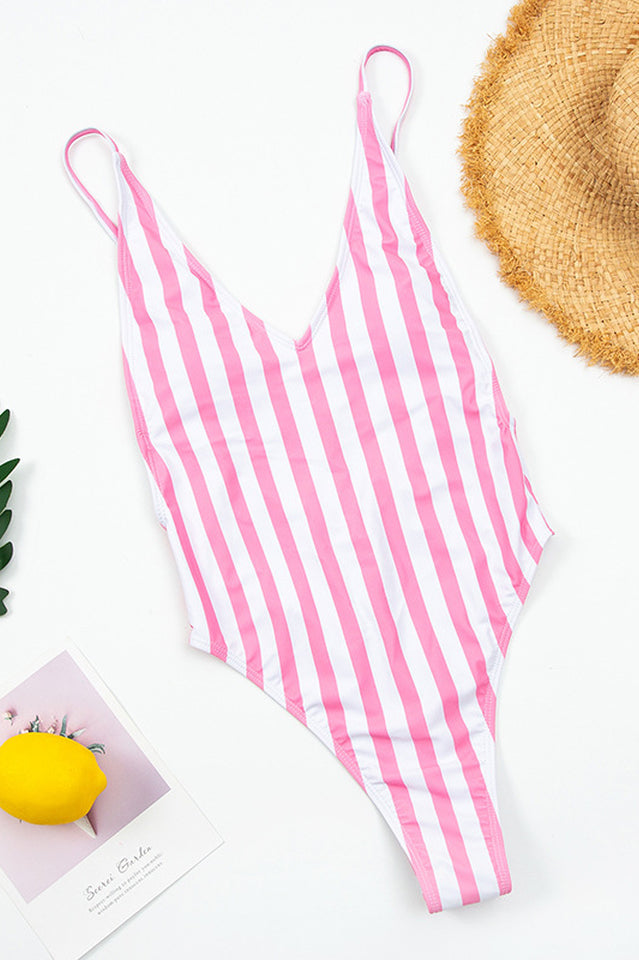 Stripe One Piece Swimsuit