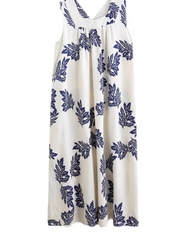 Ärmelloses, gestuftes, bequemes A-Linien-Kleid