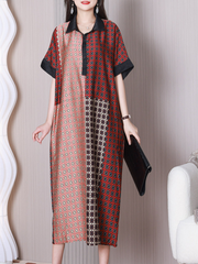 Robe trapèze à col à revers Wonderful Night