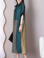 Robe trapèze à col à revers Wonderful Night