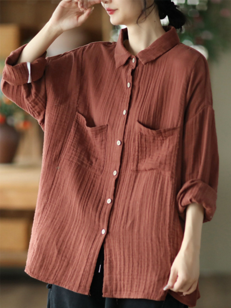 Cotton Loose Long Sleeves Shirt