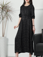 Petite A-Linien-Kleid mit Rundhalsausschnitt