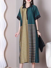 Robe trapèze à col à revers Wonderful Night