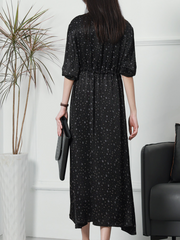 Petite A-Linien-Kleid mit Rundhalsausschnitt