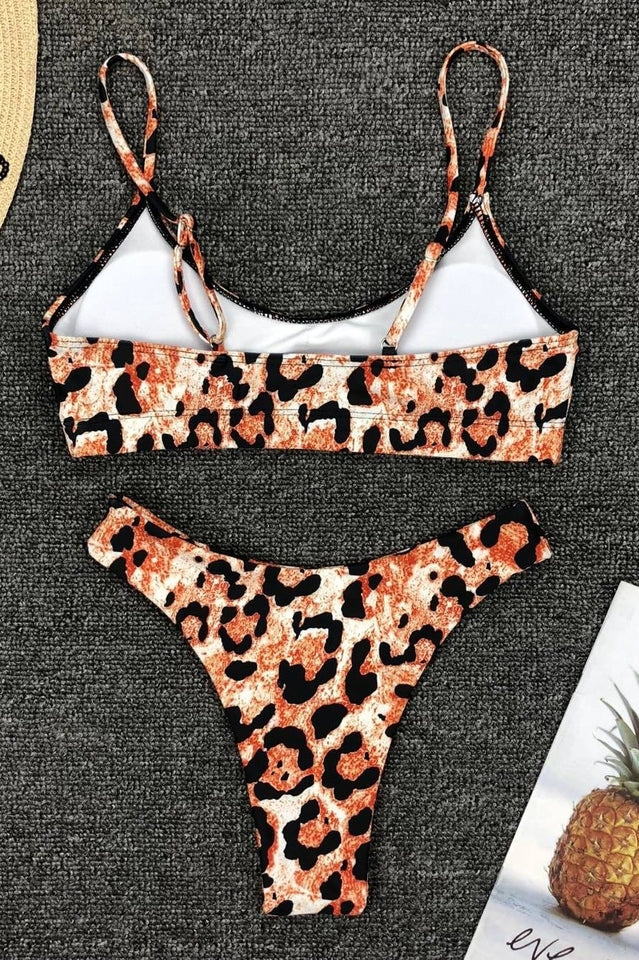 Bikini-Set mit Leopardenmuster (mehrfarbig)