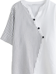 Charming Button-Up Striped Tops