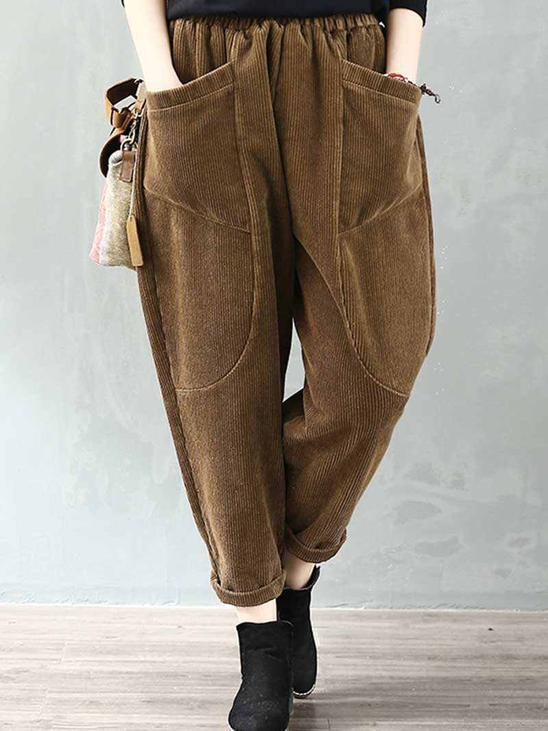 Colorful Choice Elastic Waist Retro Pant