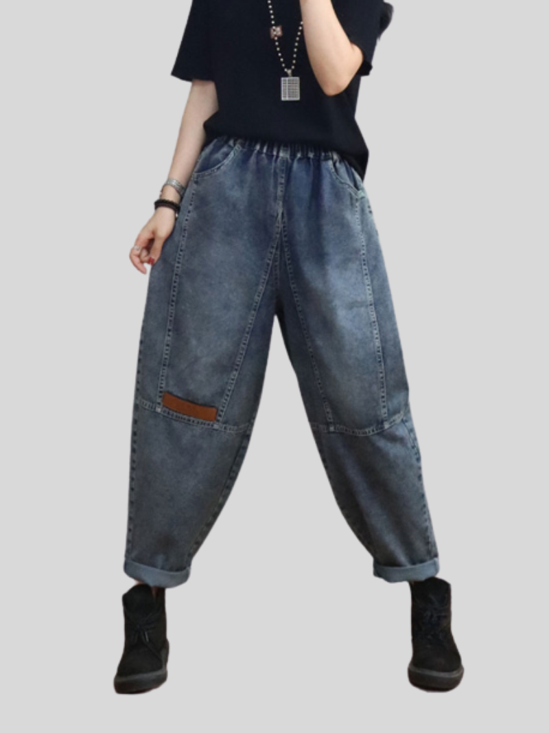 Loose Casual Denim Slim Harem Bottom Pants