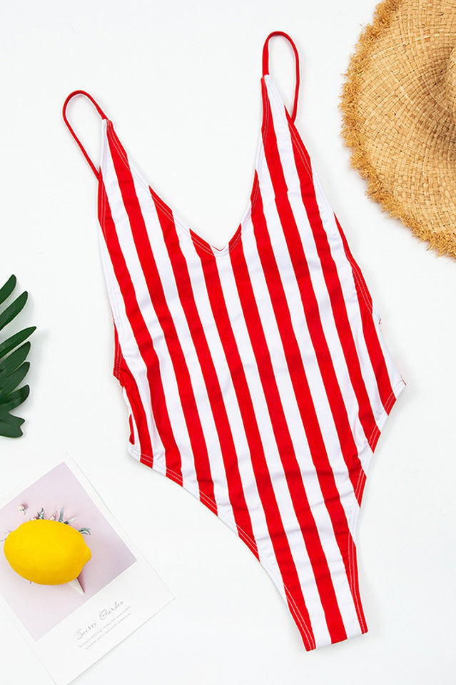 Stripe One Piece Swimsuit