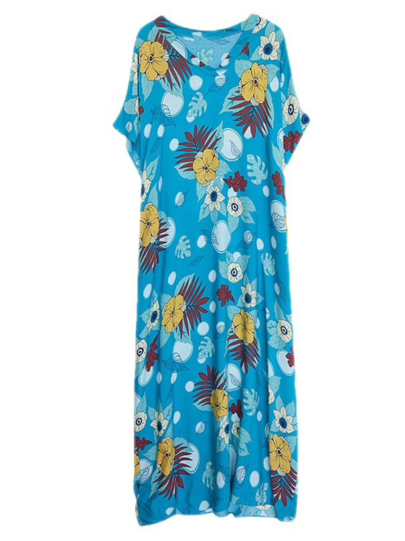 Caftan en coton, caftan long, robe pour futures mamans, couverture de plage, vêtements de nuit