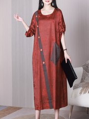 Look At The Sky – Lockeres A-Linien-Kleid mit Rundhalsausschnitt