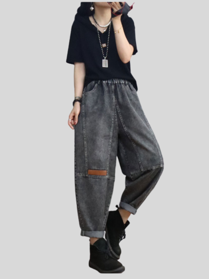 Loose Casual Denim Slim Harem Bottom Pants