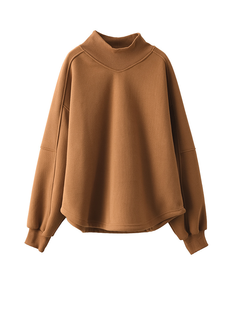 Langarmpullover Plus Fleece Casual Sweater Loose Top