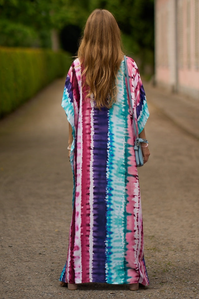 Robe cache-cœur Tie Dye (11 couleurs)