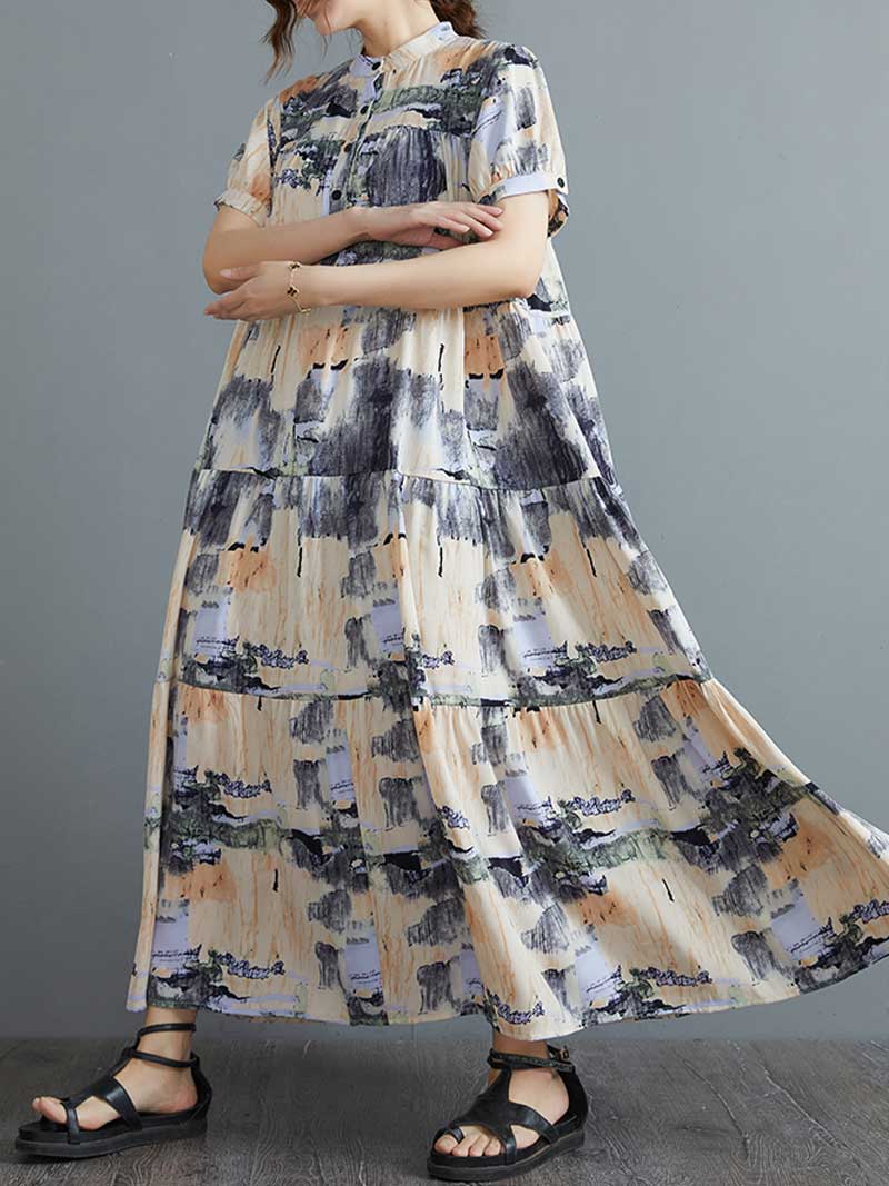 Highest Hopes Printed Smock Dress