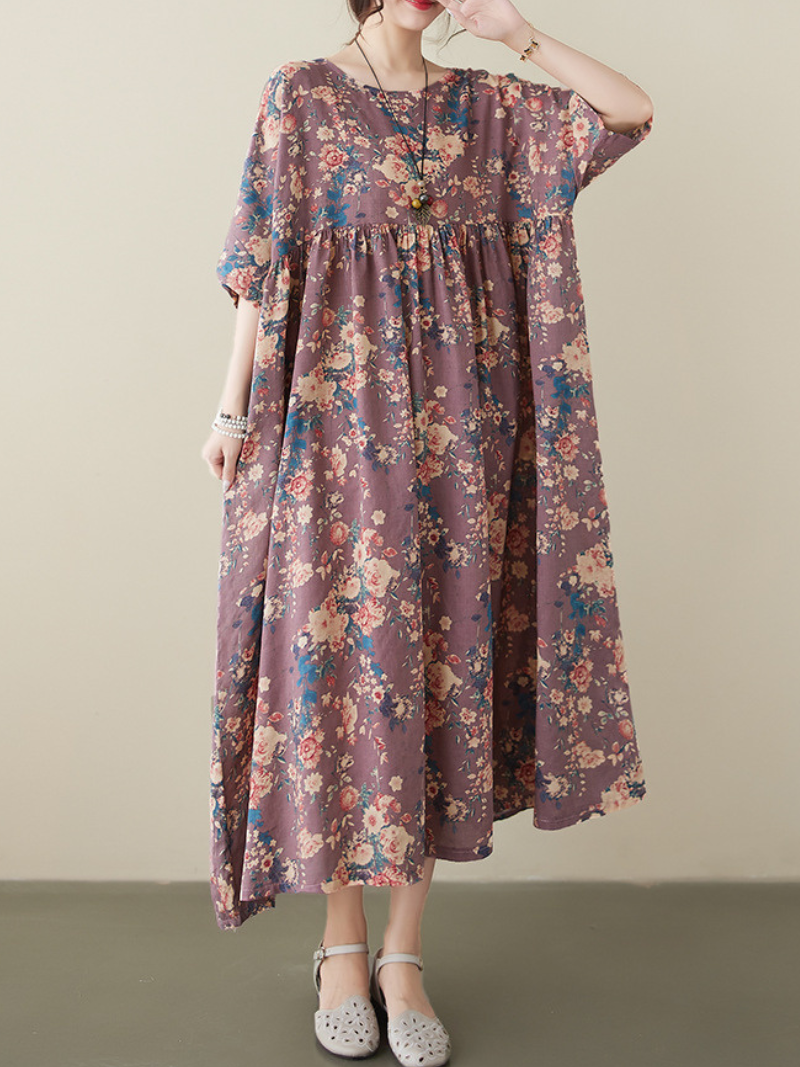 Feel My Love Cotton Floral Smock Dress