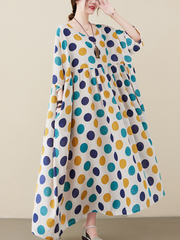 Weibliche sommer lose kurzarm große schaukel Kittel kleid