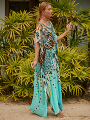 Give Me A Memory – Mehrfarbiges Kaftan-Kleid